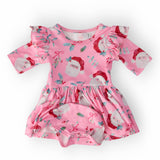 Jolly Old Saint Nick 3/4 Sleeve Flutter Twirl Bodysuit