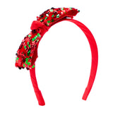 Large Red/Green Sequin Bowtie Headband