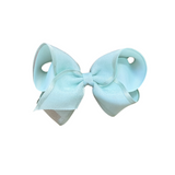 Medium Organza Satin Trim and Grosgrain Overlay Hair Bow
