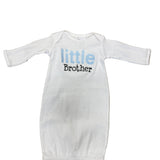 Little Brother Newborn White Gown