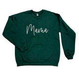Mama Embroidered Sweatshirt | Forest Green
