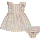 Michele Ruffle Dress Set in Candy Stripe