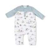Migrating Mallards Romper w/ Contrast Sleeves