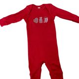 Santa's Milk & Cookies Embroidered L/S Romper