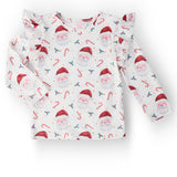 Mistletoe Magic L/S Ruffle Tee