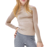 Mock Neck Long Sleeve Modal Knit Top | Mocha