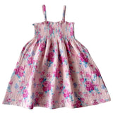 Muslin Smocked Tube Dress, Garden Secrets