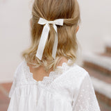 Satin Ribbon Bow I Blush Ivory Powder Blue