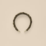 Velvet Braided Headband | Olive