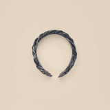 Velvet Braided Headband | Midnight