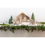 Wood Grain Nativity Set - Color your own