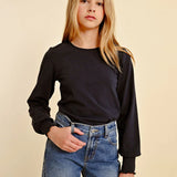 Navy Long Sleeve Top