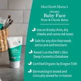 Organic Baby Face  Nose and Cheek Balm