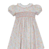 Smocked Pumpkin Floral Toddler Girls