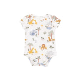 Painted Safari Animals Shortsleeve Bodysuit