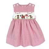 Patriotic Dog Parade Hand Smocked Dress