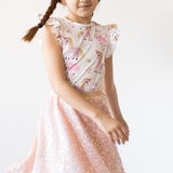 Peach Sequin Twirl Skort