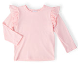 Petal Pink L/S Ruffle Tee