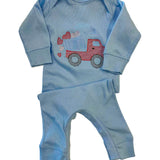 Love Dump Truck Embroidered Romper￼
