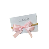 Satin Pink Bow Headband