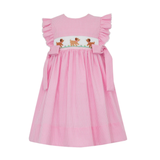 Puppies Sleeveless Dress W/Side Bows- Pink Check