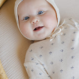 Pointelle Skirted Bodysuit | Blue Ditsy