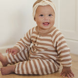 Waﬄe Long Sleeve Jumpsuit || Harvest Stripe