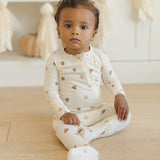 Bamboo Zip Footie | Pumpkins