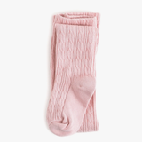 Quartz Pink Cable Knit Tights little stocking co. 