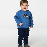 Quilted Sweatshirt & Fleece Pant Set - Fox