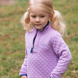 Quilted Zip Pullover - Sheer Lilac