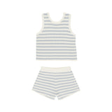 Crochet Tank Set | Blue Stripe