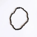 Raw Black Baltic Amber + Shungite Necklace