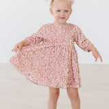 Rose Gold Velvet Sequin Dress