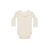 Ruffle Collar Bodysuit- Natural