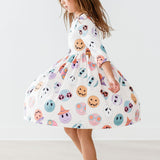 SALE Monster Mash 3/4 Sleeve Pocket Twirl Dress