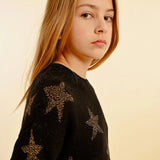 Star Pattern Sweater Black and Gold