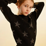 Star Pattern Sweater Black and Gold