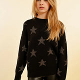 Star Pattern Sweater Black and Gold