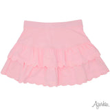 Scalloped Skort in Solid Light Pink