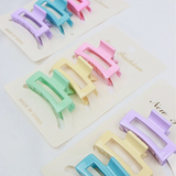 Mini Rectangle Hair Claw Set - Set of 3