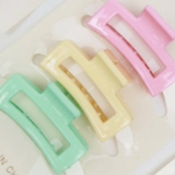 Mini Rectangle Hair Claw Set - Set of 3