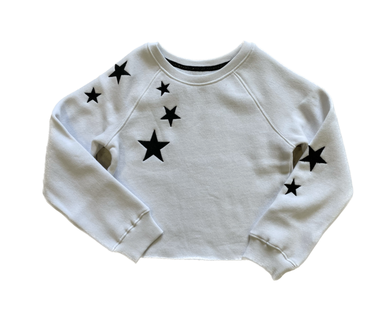 Embroidery Stars Crop Sweatshirt