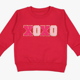 XOXO Patch Valentine's Day Kids Sweatshirt