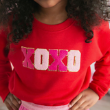 XOXO Patch Valentine's Day Kids Sweatshirt