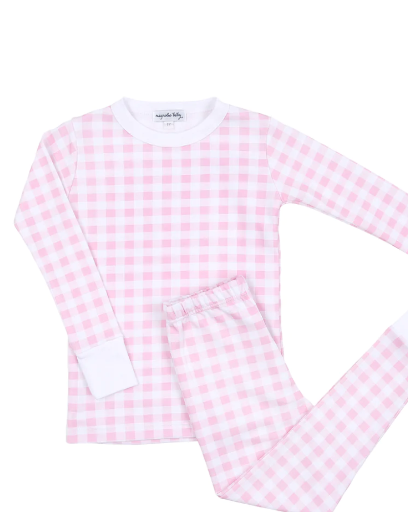 Baby Checks Spring 24 Long Pajamas Pink