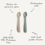 Silicone Feeding Spoon Set - Ivory