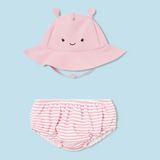 Pink Stripe 2 Piece Swim Set