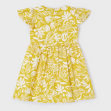 Mustard Tropical Print Dress