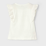 White Crochet Cotton Tshirt